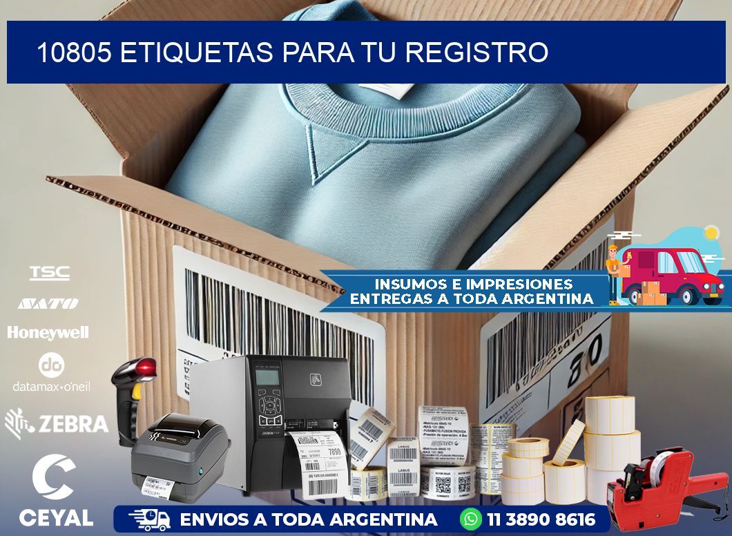 10805 etiquetas para tu registro