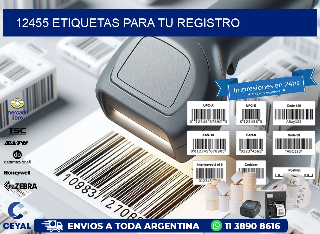 12455 etiquetas para tu registro