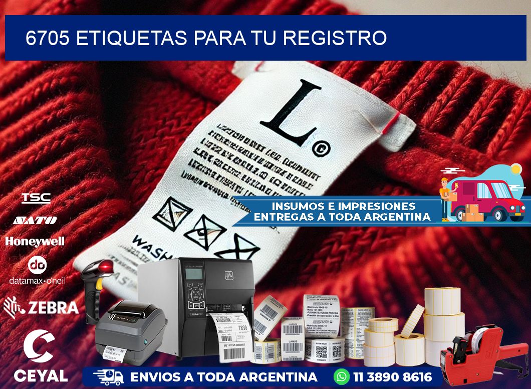 6705 etiquetas para tu registro