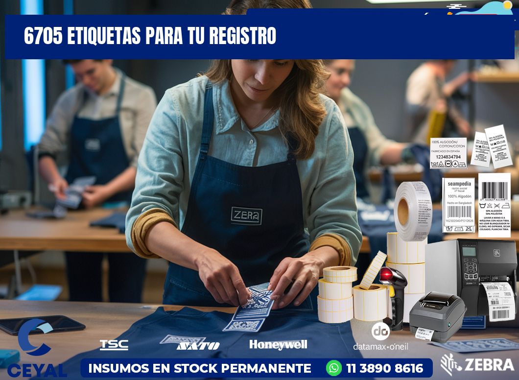 6705 etiquetas para tu registro