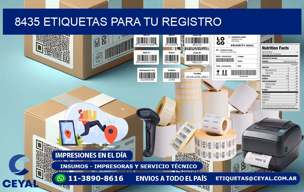 8435 etiquetas para tu registro