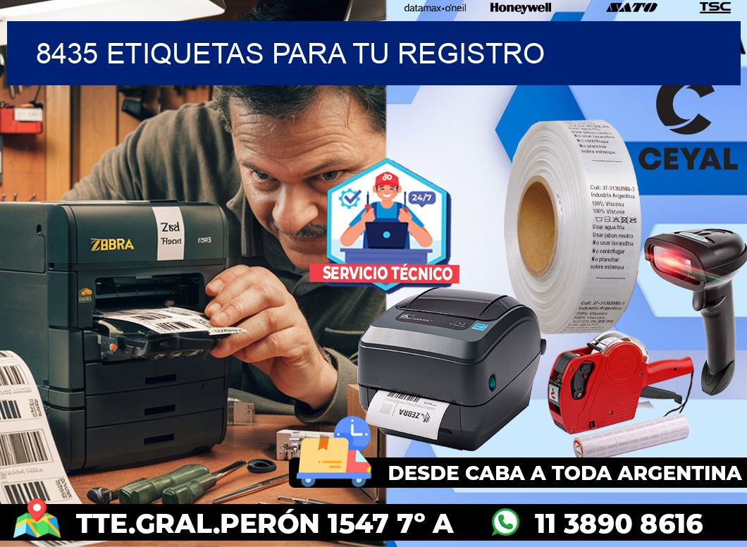 8435 etiquetas para tu registro