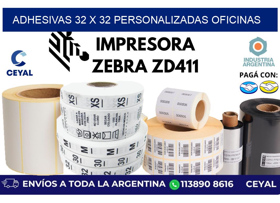 adhesivas 32 x 32 personalizadas oficinas