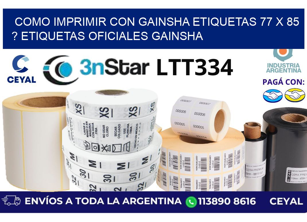 como imprimir con gainsha etiquetas 77 x 85 ? etiquetas oficiales gainsha