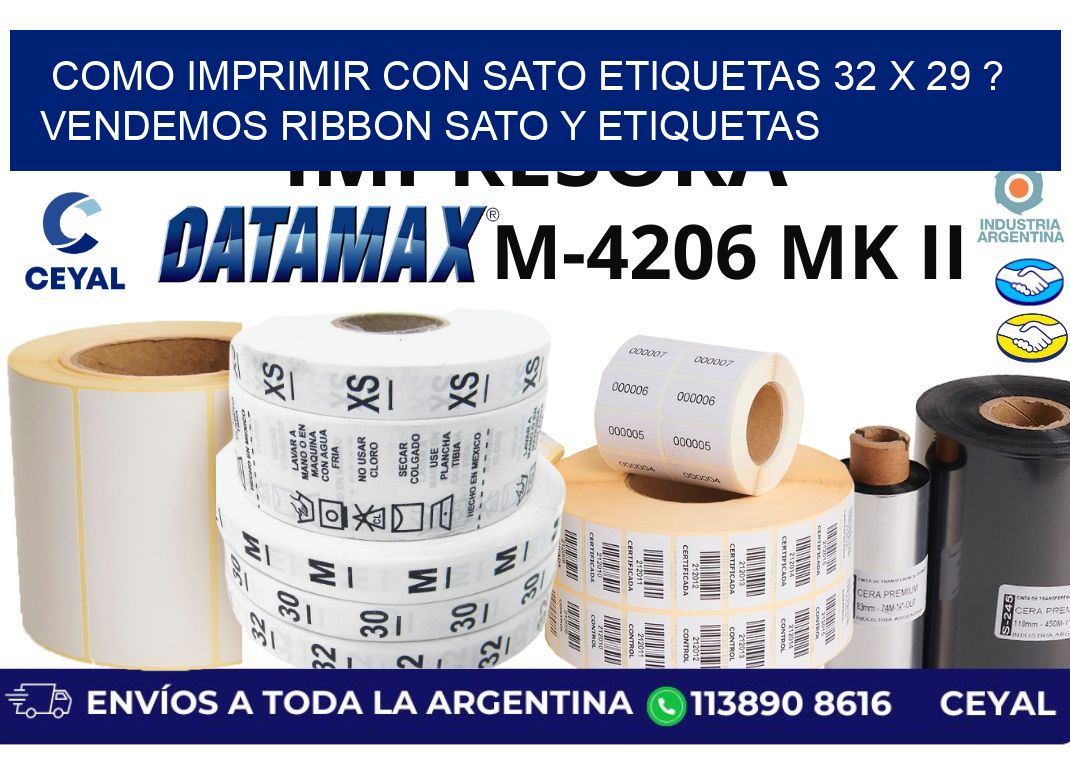 como imprimir con sato etiquetas 32 x 29 ? vendemos ribbon sato y etiquetas