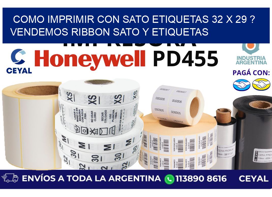 como imprimir con sato etiquetas 32 x 29 ? vendemos ribbon sato y etiquetas