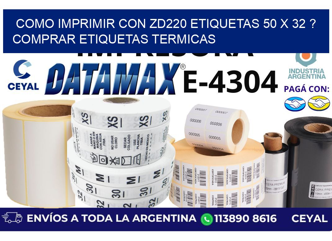 como imprimir con zd220 etiquetas 50 x 32 ? Comprar Etiquetas termicas