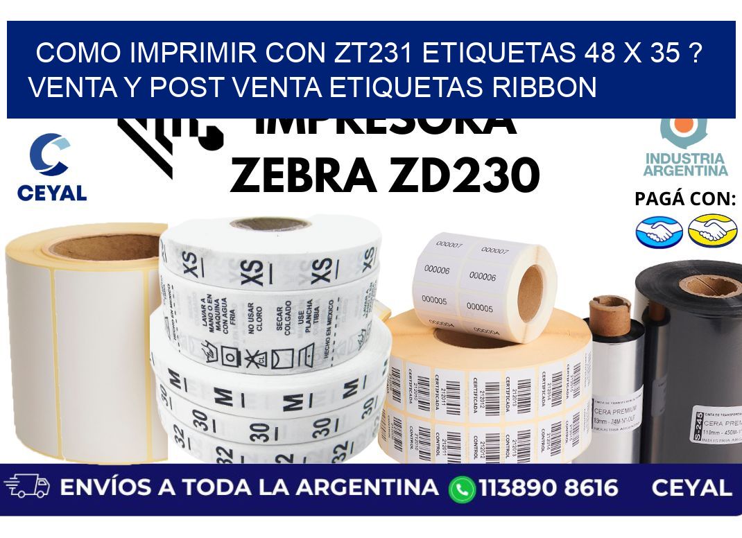 como imprimir con zt231 etiquetas 48 x 35 ? Venta y post venta etiquetas ribbon