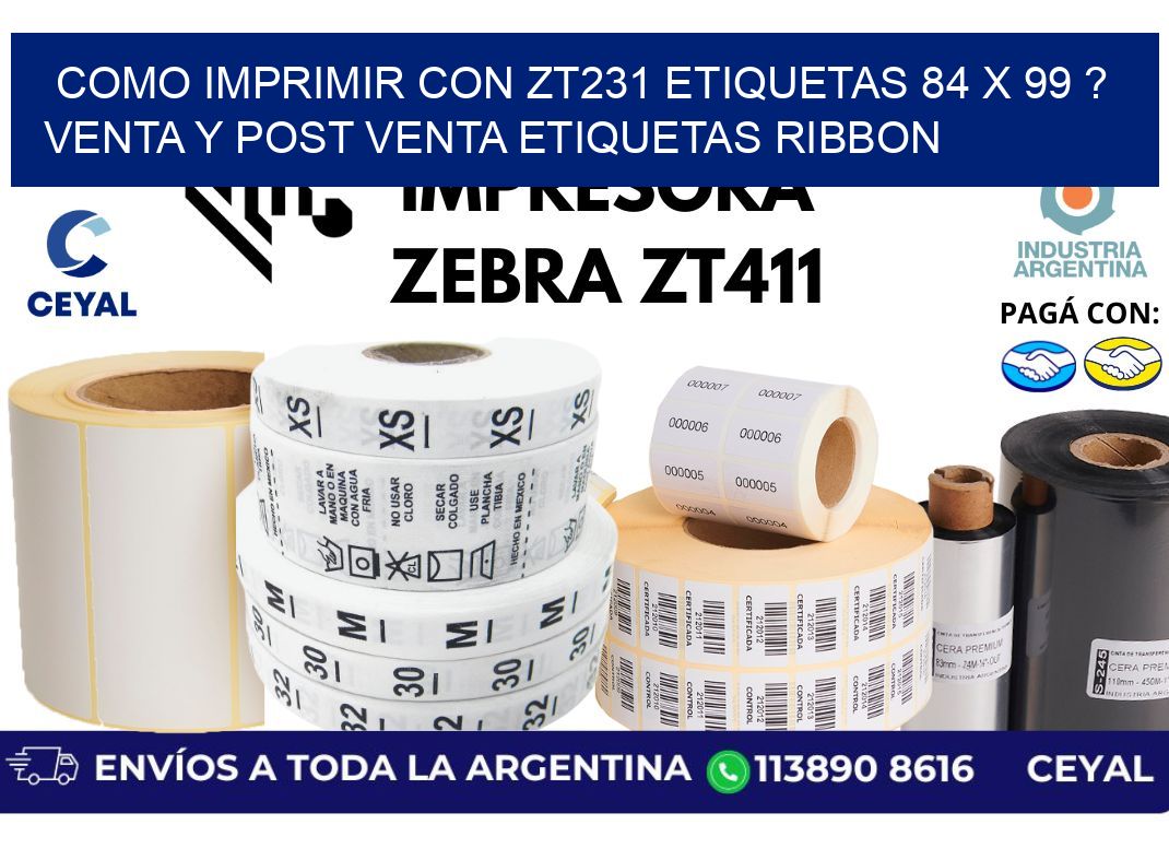 como imprimir con zt231 etiquetas 84 x 99 ? Venta y post venta etiquetas ribbon