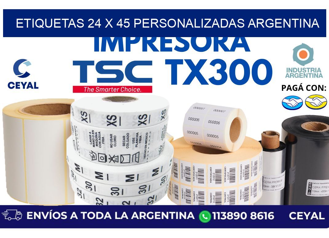 etiquetas 24 x 45 personalizadas argentina