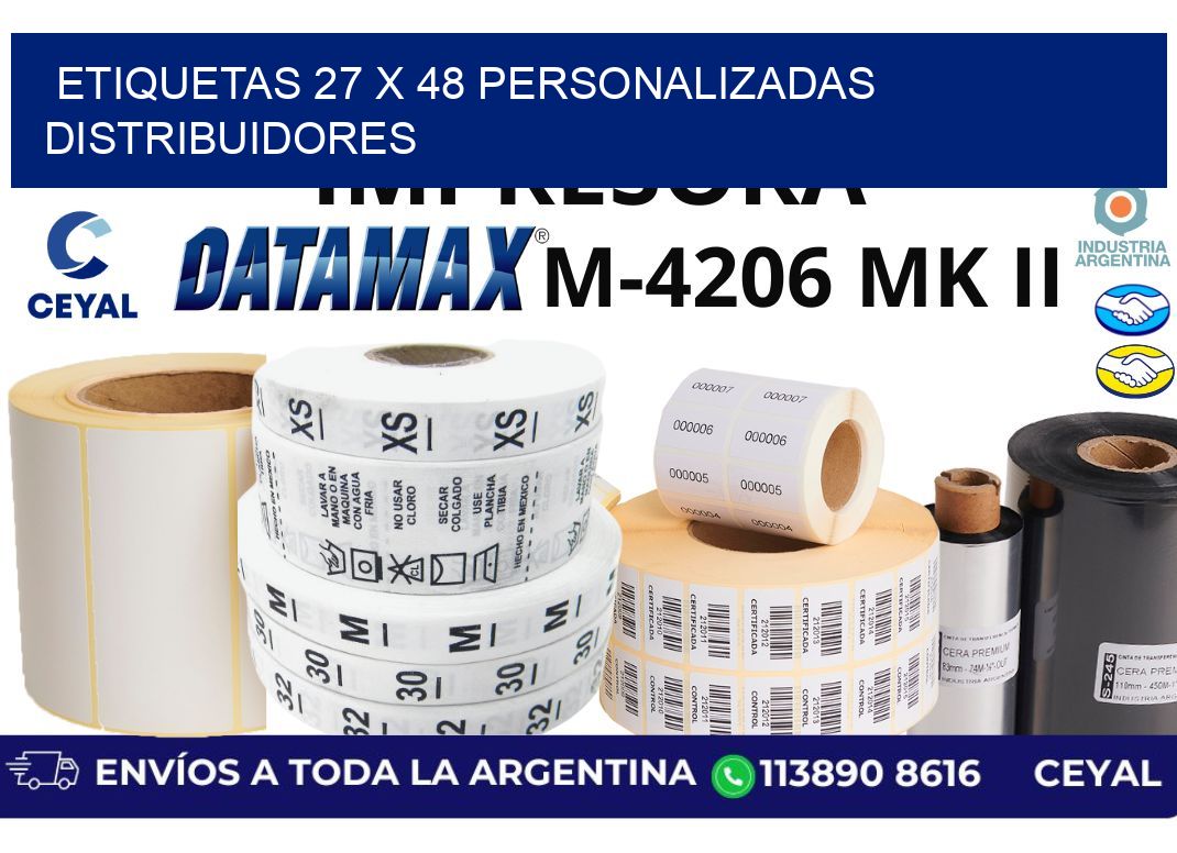 etiquetas 27 x 48 personalizadas distribuidores