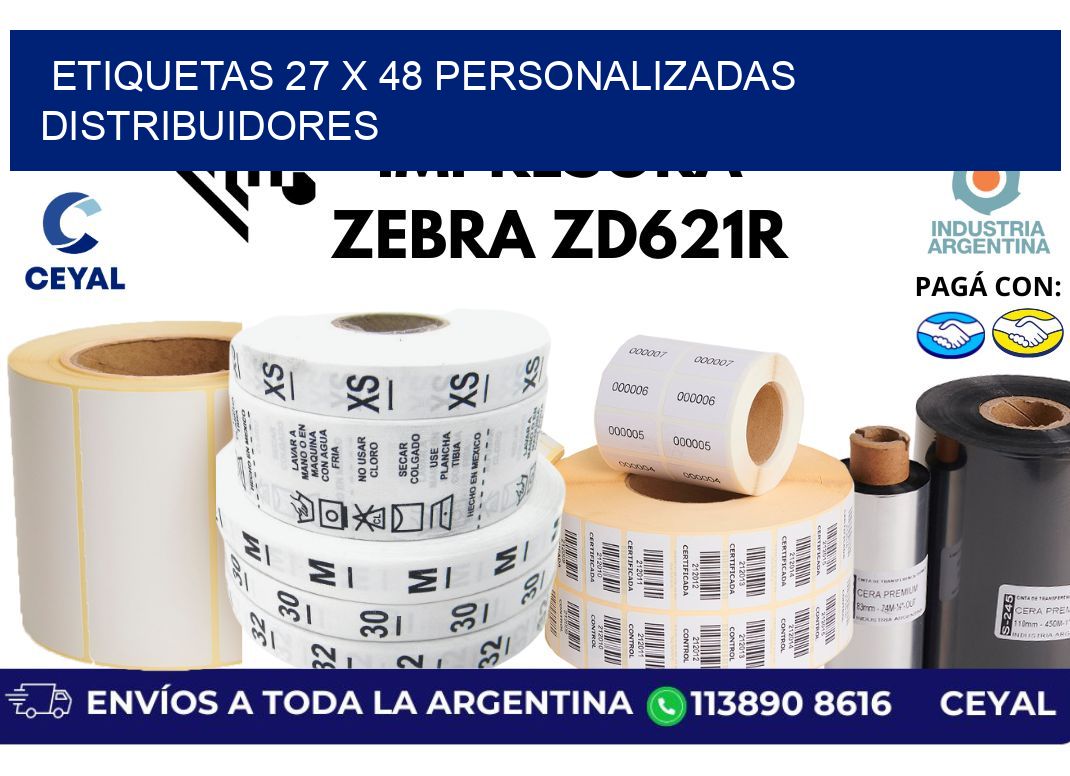 etiquetas 27 x 48 personalizadas distribuidores
