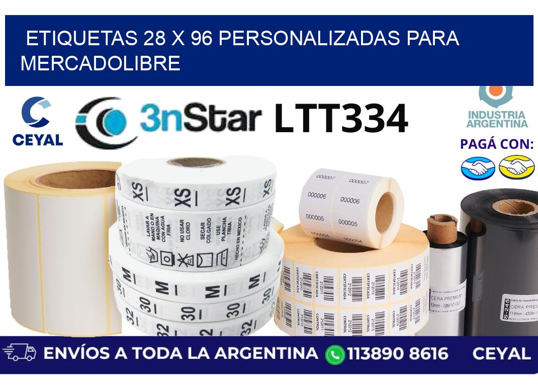 etiquetas 28 x 96 personalizadas para mercadolibre