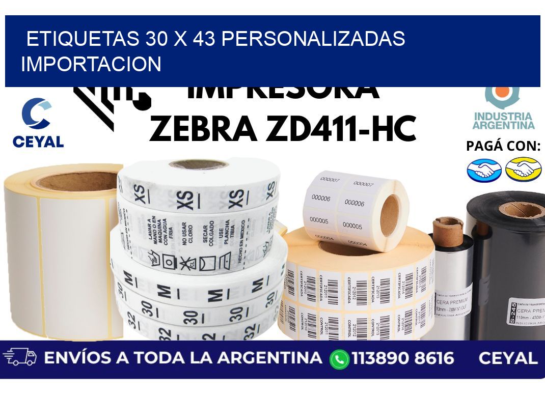 etiquetas 30 x 43 personalizadas importacion