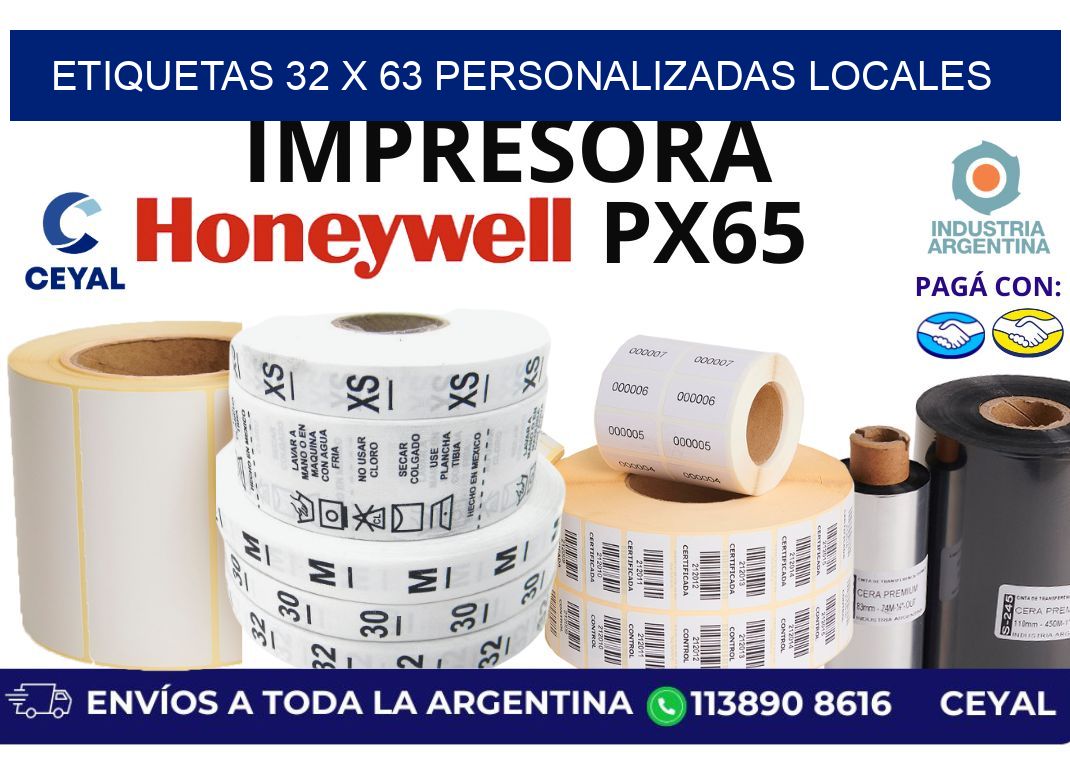 etiquetas 32 x 63 personalizadas locales