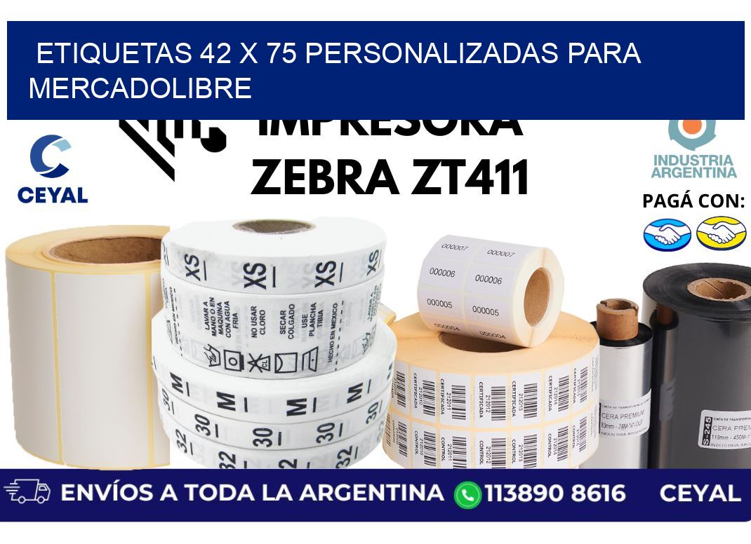 etiquetas 42 x 75 personalizadas para mercadolibre
