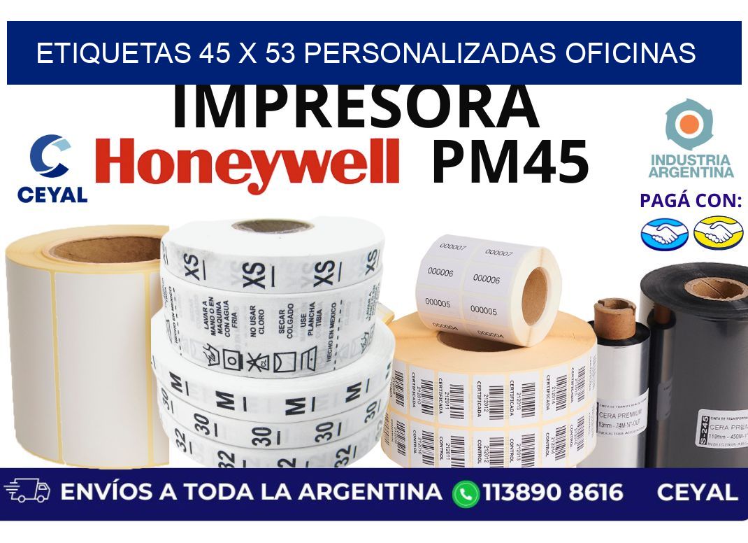 etiquetas 45 x 53 personalizadas oficinas