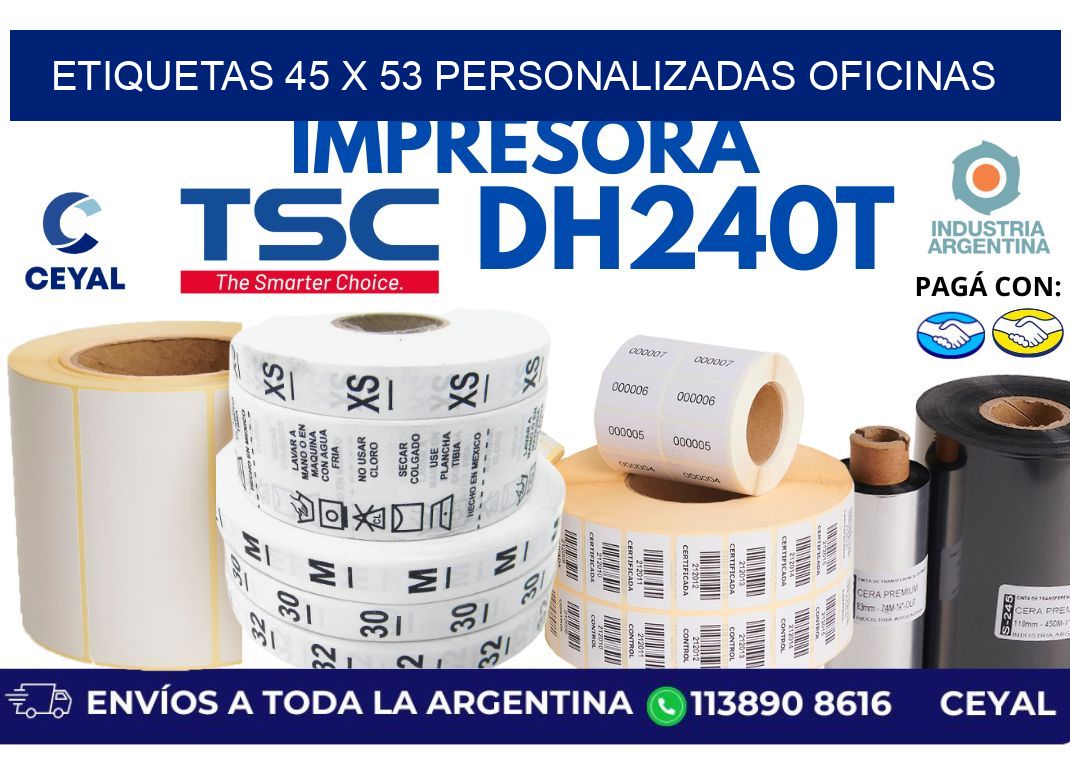 etiquetas 45 x 53 personalizadas oficinas