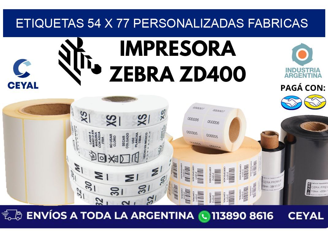 etiquetas 54 x 77 personalizadas fabricas