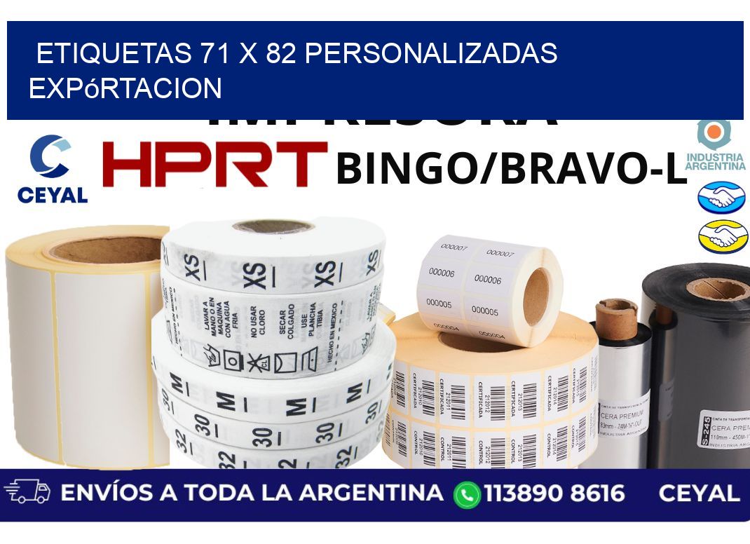 etiquetas 71 x 82 personalizadas expórtacion