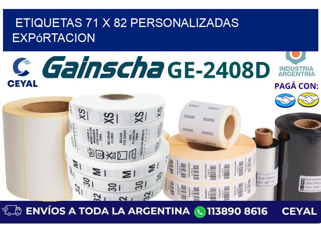 etiquetas 71 x 82 personalizadas expórtacion