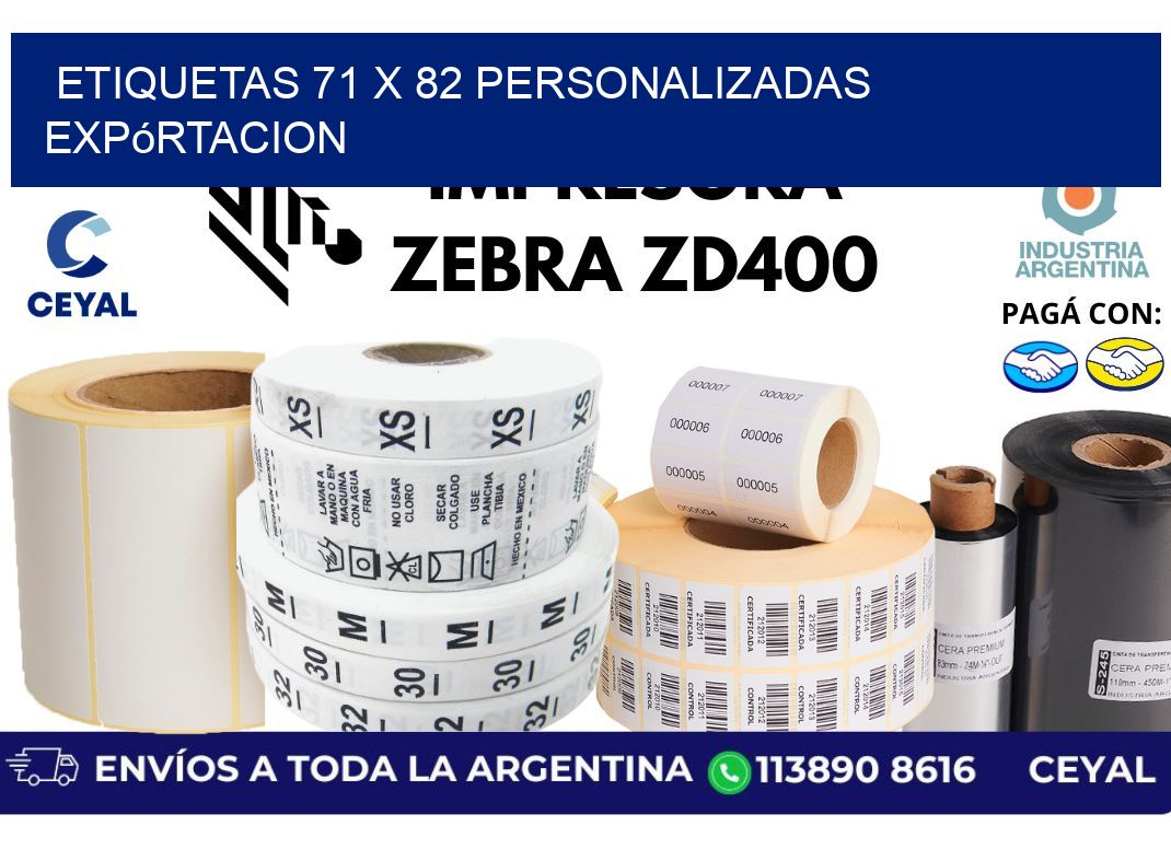 etiquetas 71 x 82 personalizadas expórtacion
