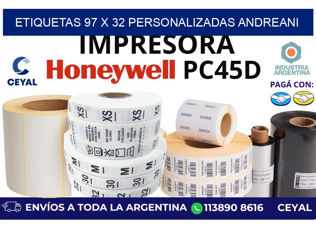 etiquetas 97 x 32 personalizadas andreani