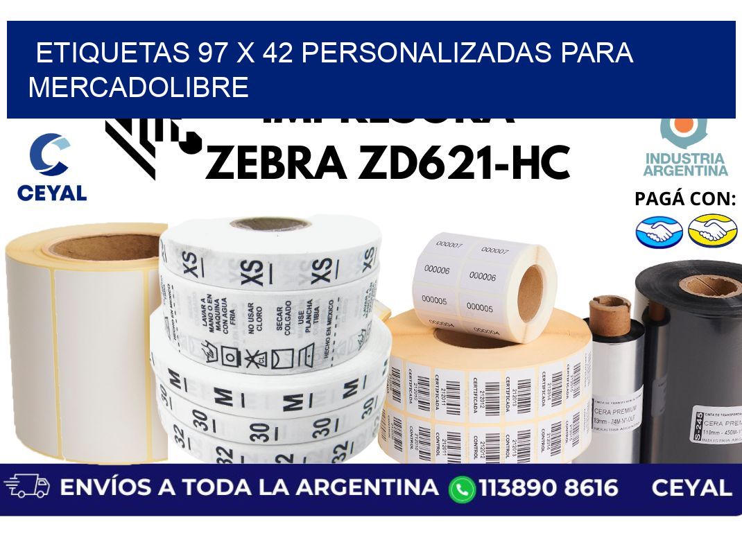 etiquetas 97 x 42 personalizadas para mercadolibre