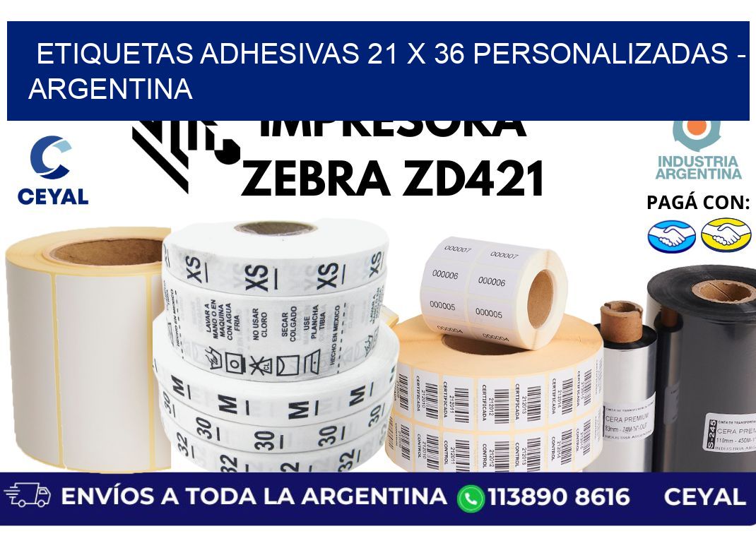 etiquetas adhesivas 21 x 36 personalizadas - Argentina