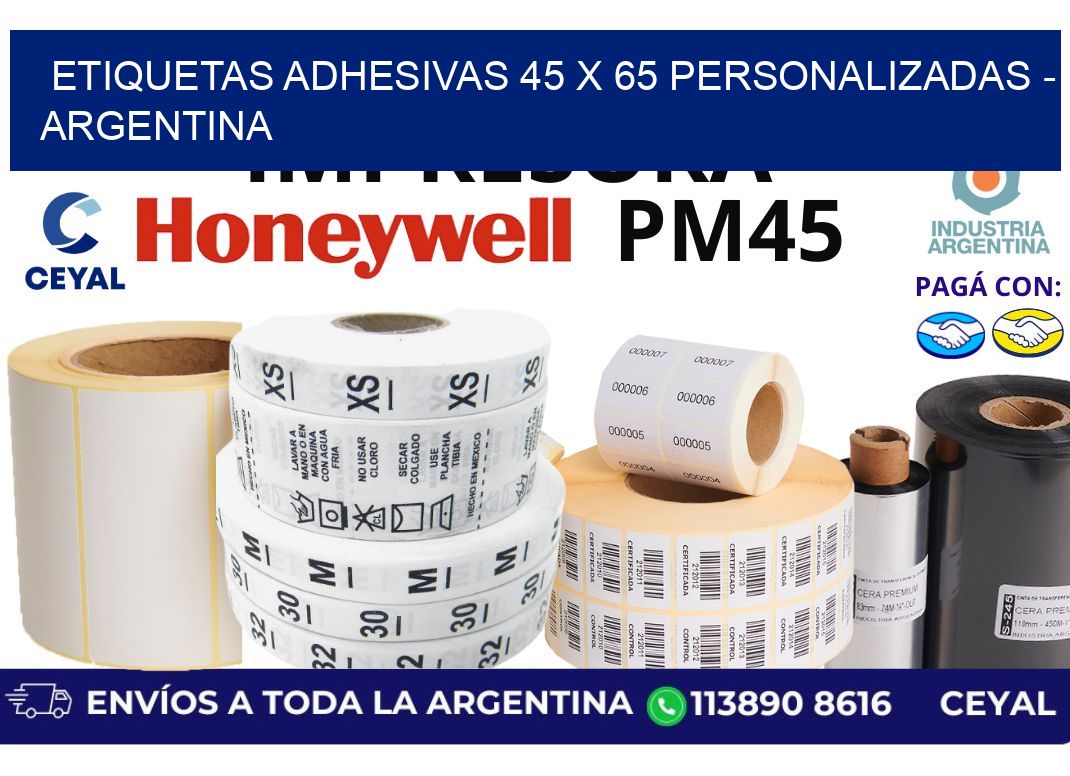 etiquetas adhesivas 45 x 65 personalizadas - Argentina
