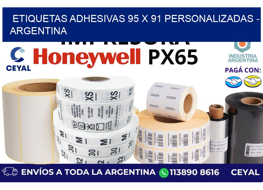 etiquetas adhesivas 95 x 91 personalizadas - Argentina