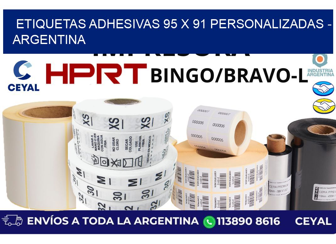 etiquetas adhesivas 95 x 91 personalizadas - Argentina