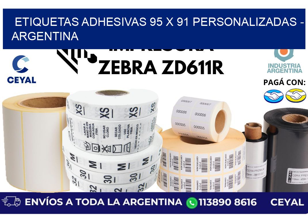 etiquetas adhesivas 95 x 91 personalizadas – Argentina