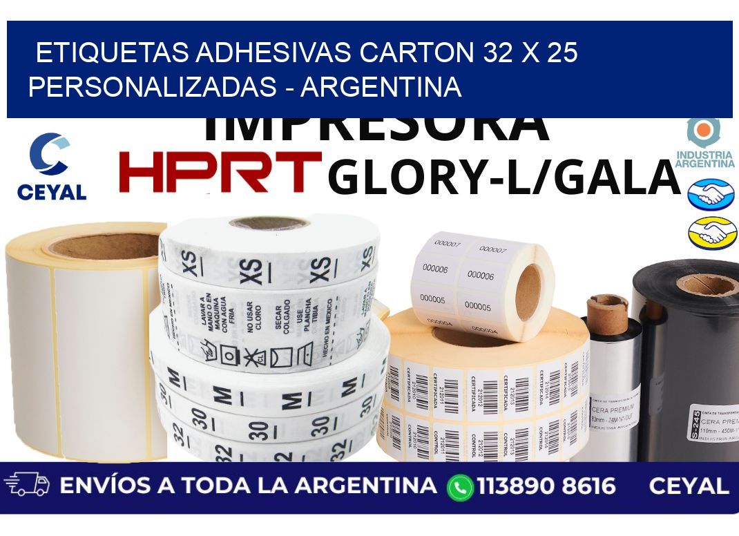 etiquetas adhesivas carton 32 x 25 personalizadas – Argentina