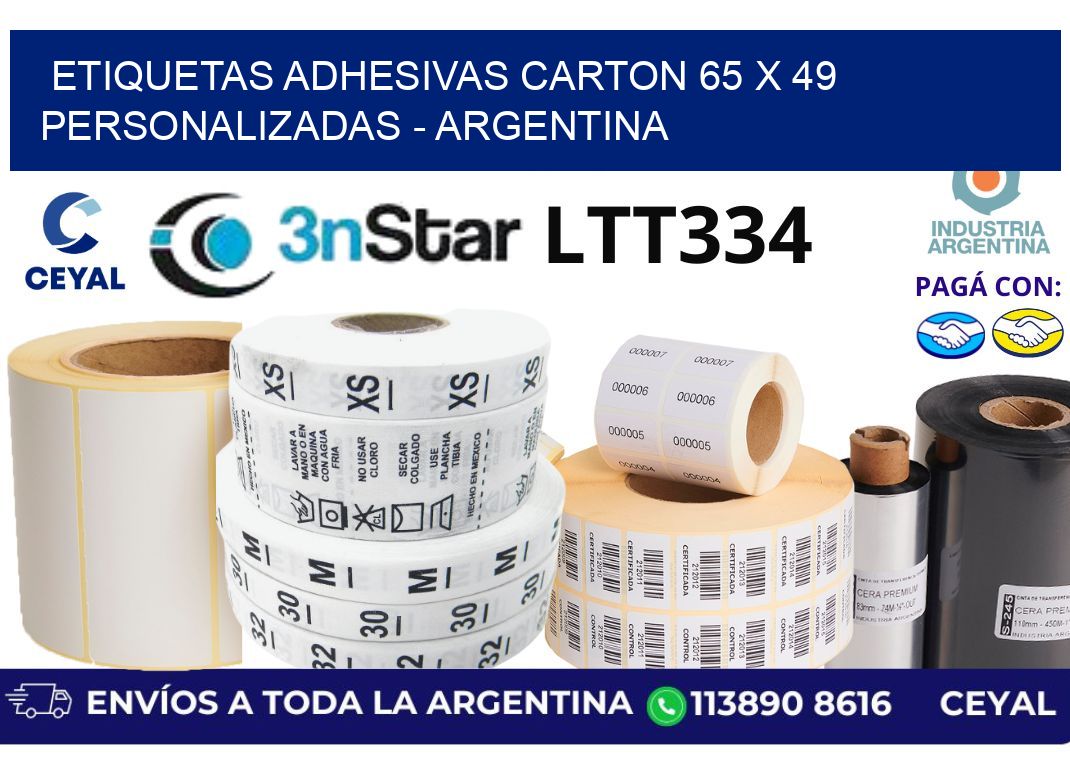 etiquetas adhesivas carton 65 x 49 personalizadas – Argentina