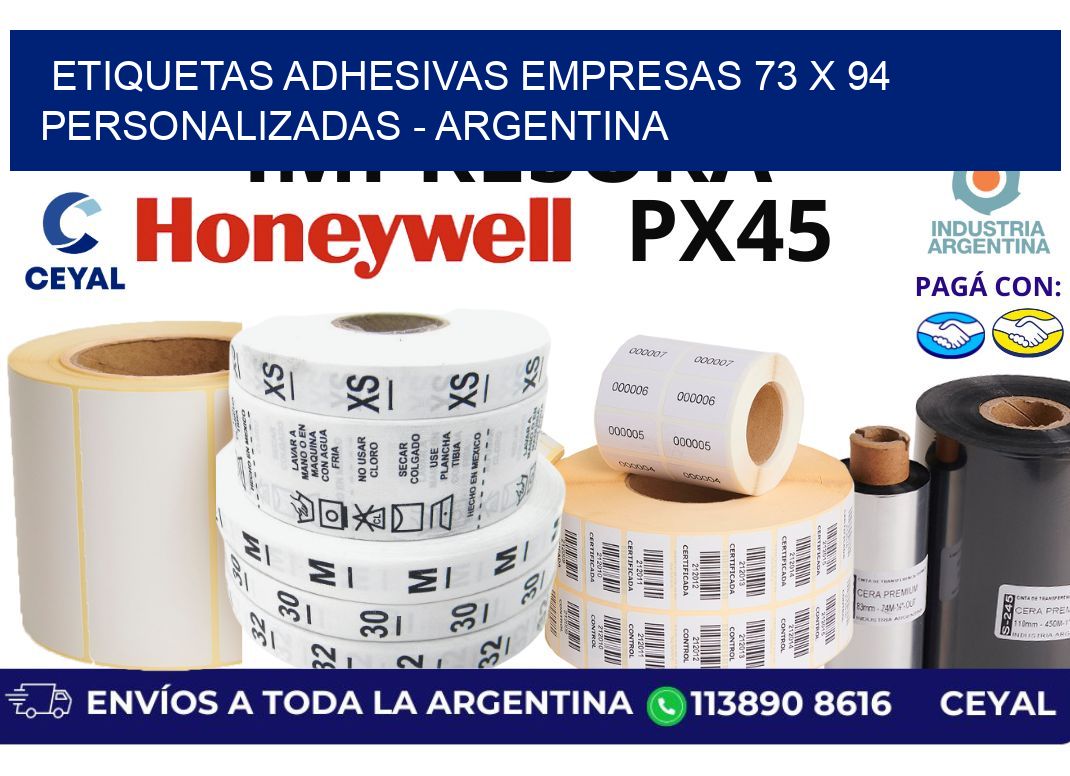 etiquetas adhesivas empresas 73 x 94 personalizadas – Argentina