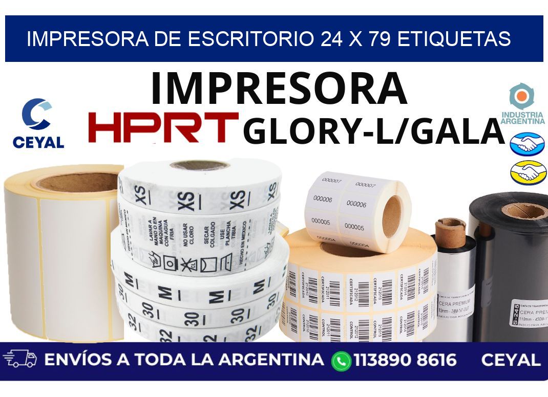 impresora de escritorio 24 x 79 etiquetas