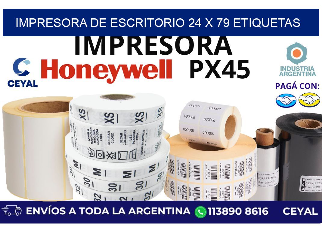 impresora de escritorio 24 x 79 etiquetas