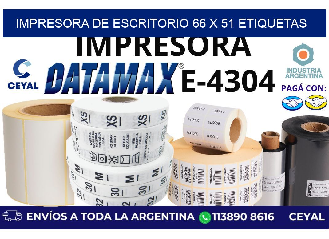 impresora de escritorio 66 x 51 etiquetas