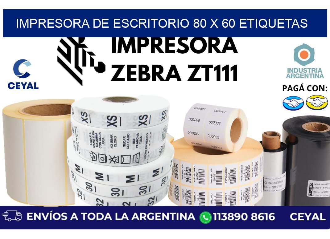 impresora de escritorio 80 x 60 etiquetas