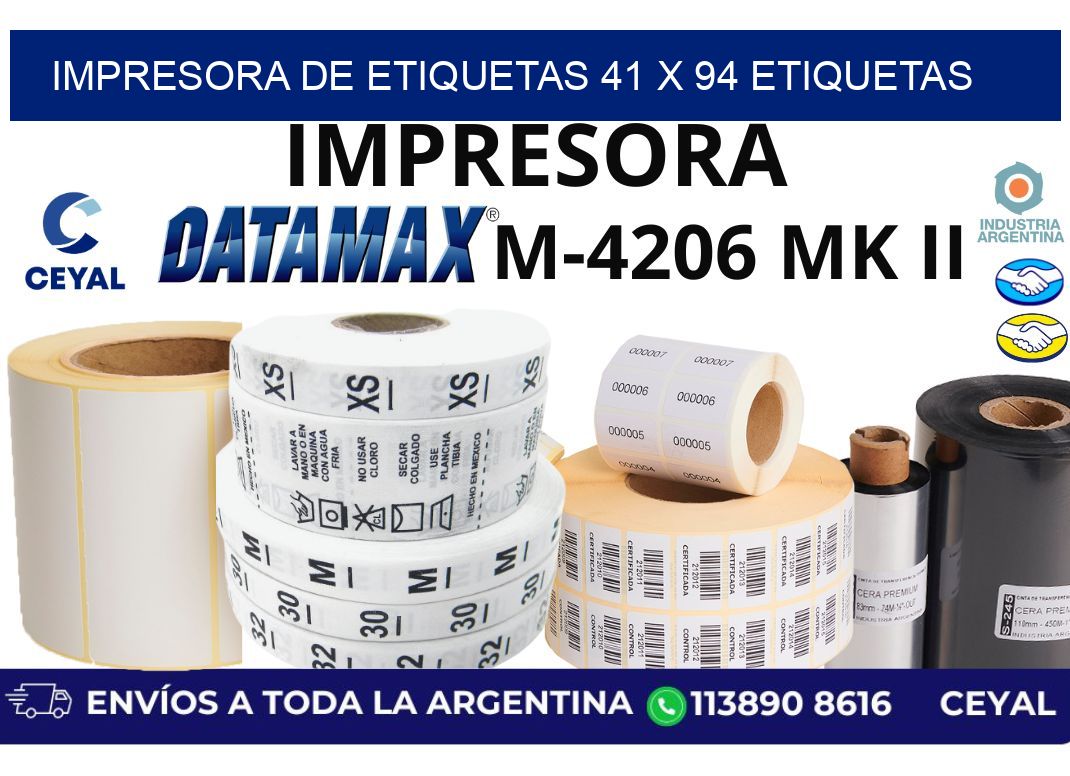 impresora de etiquetas 41 x 94 etiquetas
