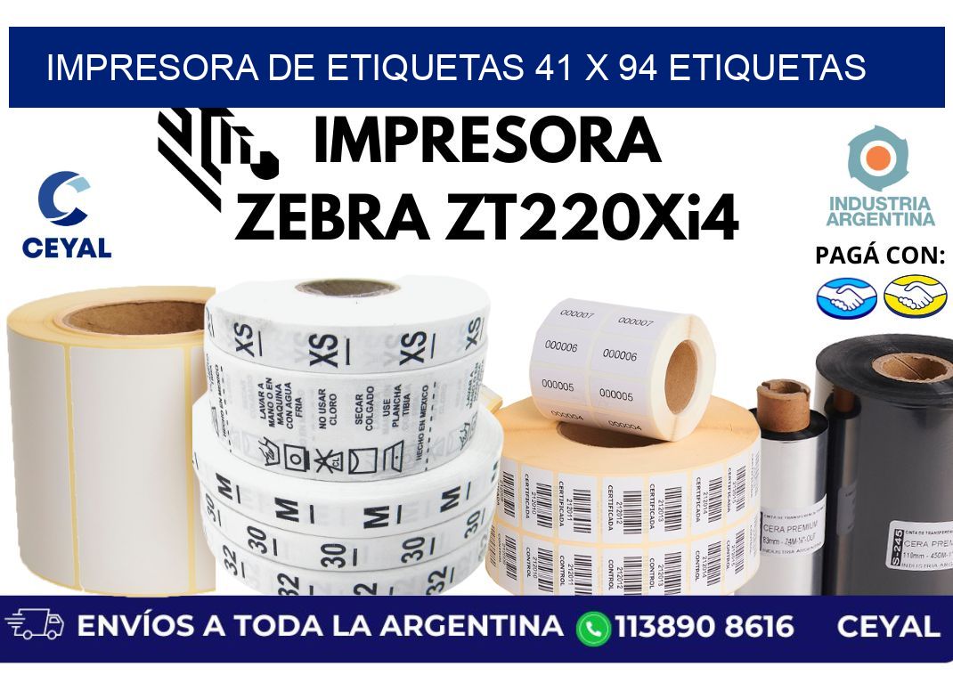impresora de etiquetas 41 x 94 etiquetas