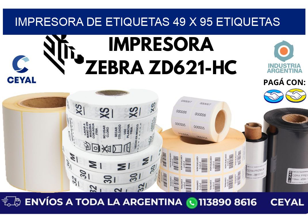 impresora de etiquetas 49 x 95 etiquetas
