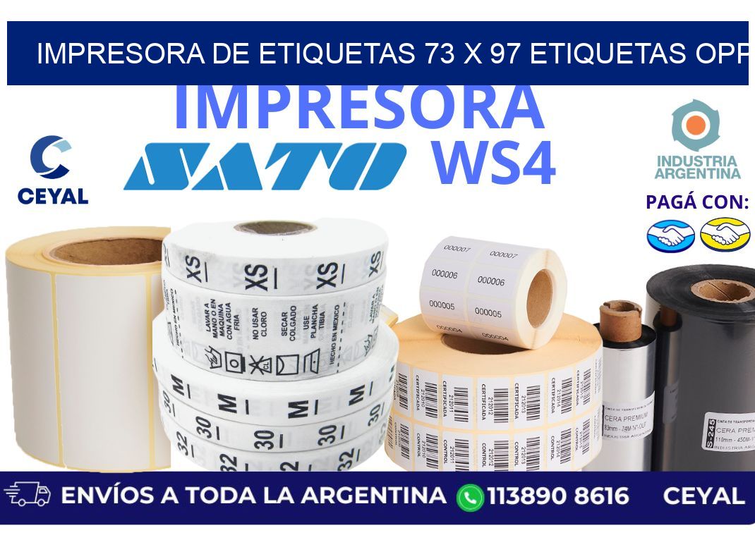 impresora de etiquetas 73 x 97 etiquetas opp
