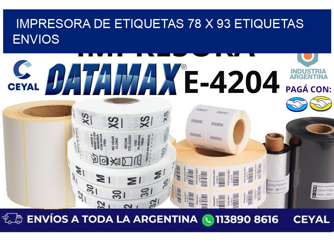 impresora de etiquetas 78 x 93 etiquetas envios