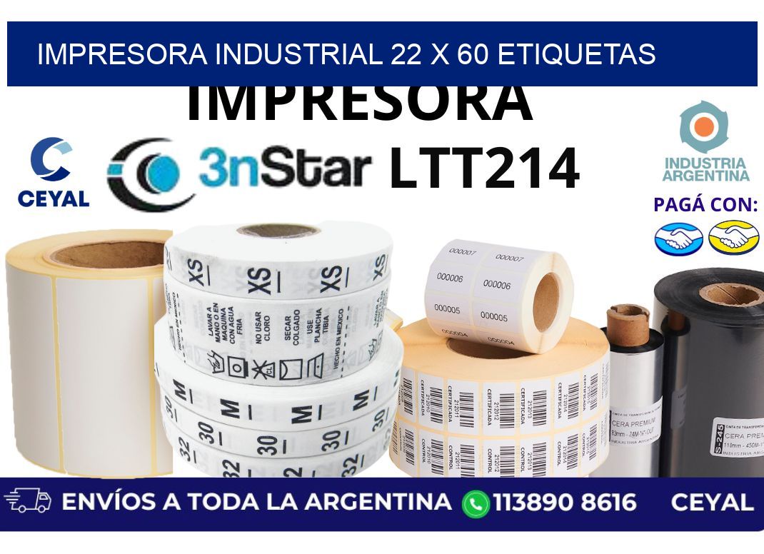 impresora industrial 22 x 60 etiquetas