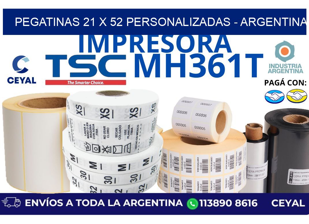 pegatinas 21 x 52 personalizadas - Argentina