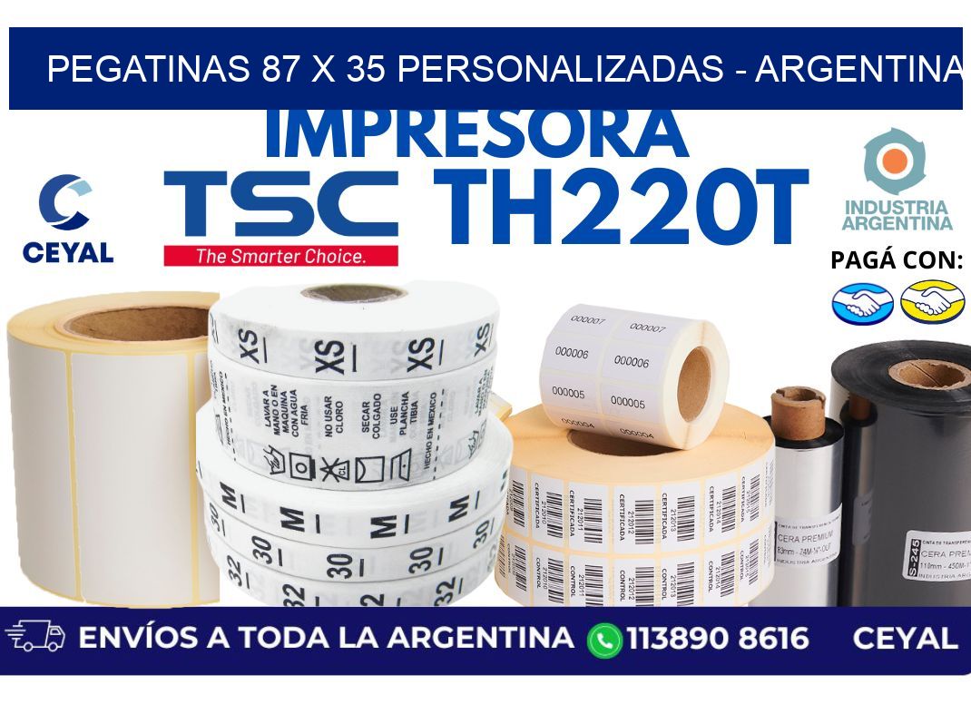 pegatinas 87 x 35 personalizadas - Argentina