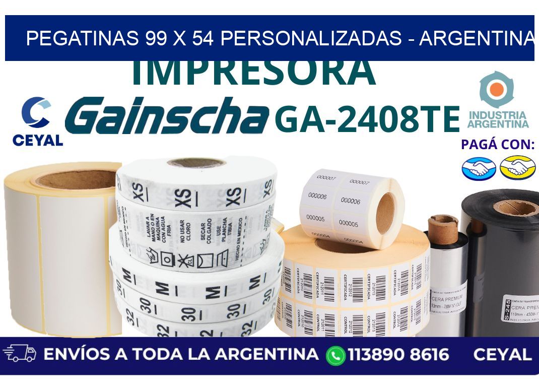 pegatinas 99 x 54 personalizadas - Argentina