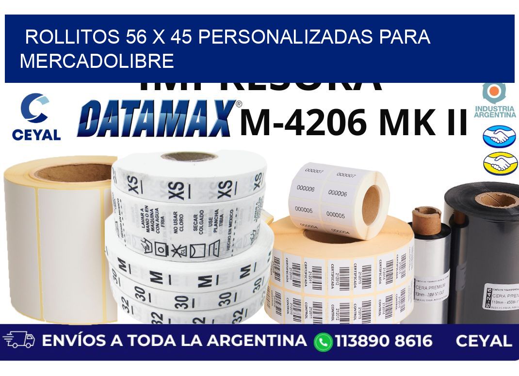 rollitos 56 x 45 personalizadas para mercadolibre